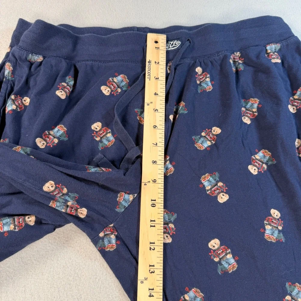 Polo Ralph Lauren Mens XL Navy Blue Holiday Polo Bear Pajama Jogger Pants